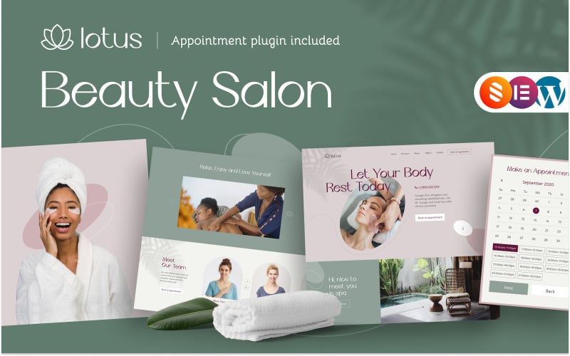 Beauty Salon WordPress Theme - Lotus theme free